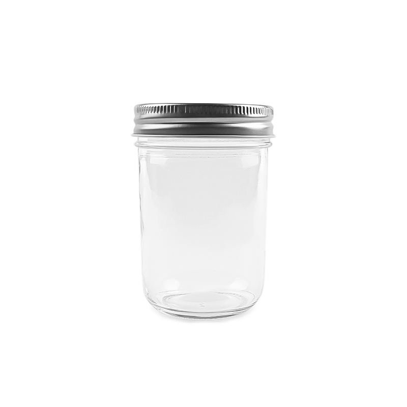 Cheap Empty 250ml 8oz Wide Mouth Round Food Grade Jam Caviar Glass Mason Jars With Regular Lids