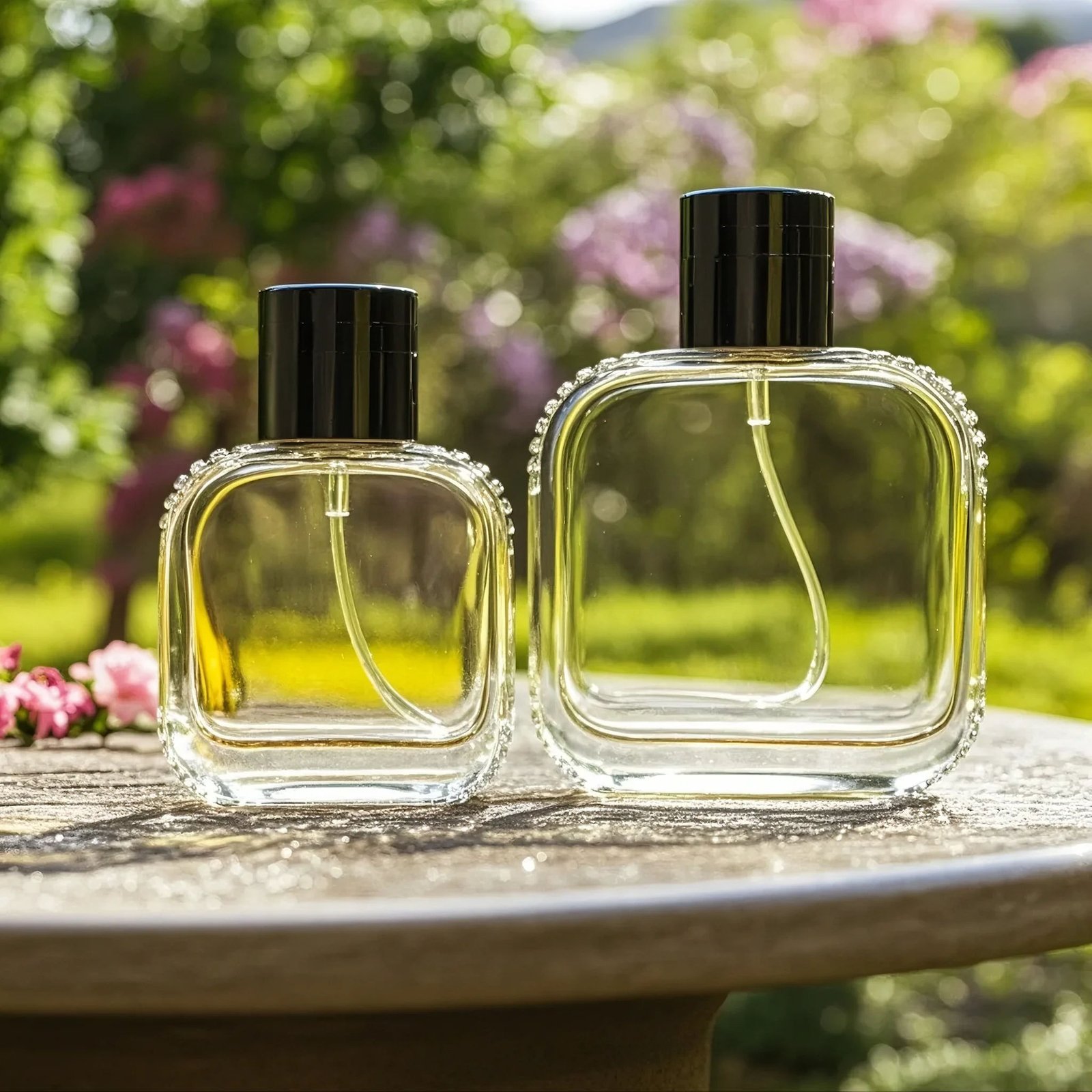 30ML 50ML 100ML Clear Empty Glass Bottle New Design Perfumes Bottle With Packaging