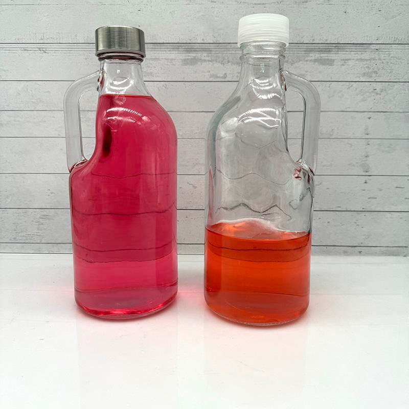 1000ml Clear Glass Beverage Bottle With Handle for Homemade Beverage Ice Tea Milk Serving Wine
