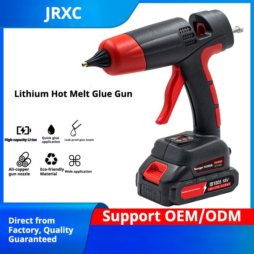 High Performance Cordless Glue Gun for Bonding Materials with Melted Adhesive.Professional Hot Melt Glue Gun Includes 2batteries