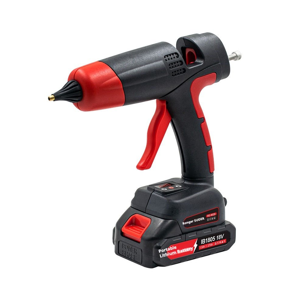 High Performance Cordless Glue Gun for Bonding Materials with Melted Adhesive.Professional Hot Melt Glue Gun Includes 2batteries