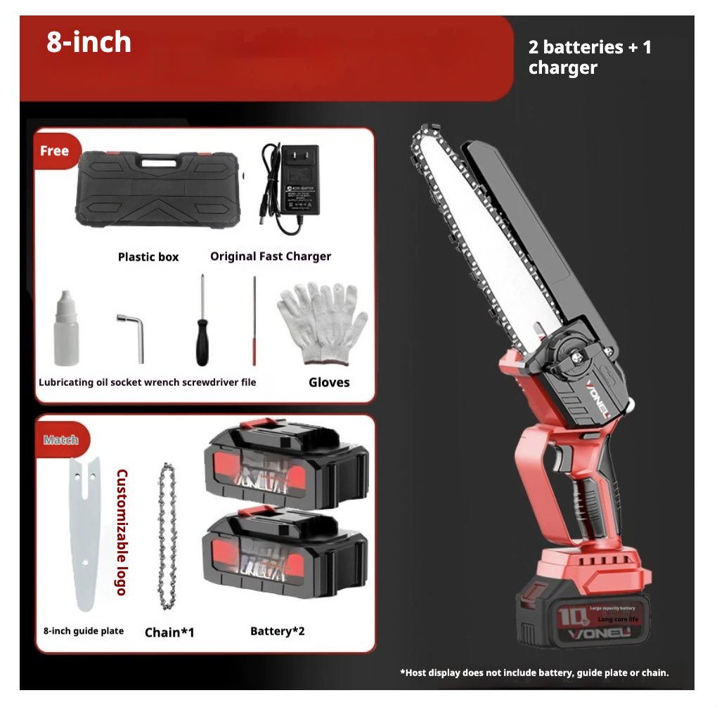 8 INCH Chain Saw Wholesale Factory Supply DIY Battery Chain Saw Portable Wood Cutting Machine Mini Electric Chainsaw