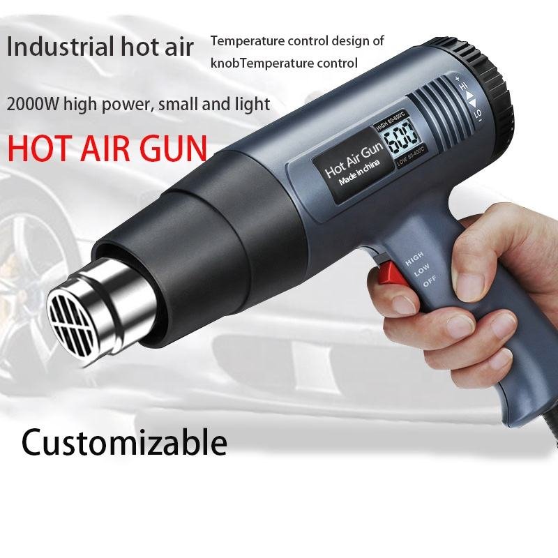US Plug 2000W Temperature Adjustable Digital Display Handhold Hot air Gun for Shrink Wrap