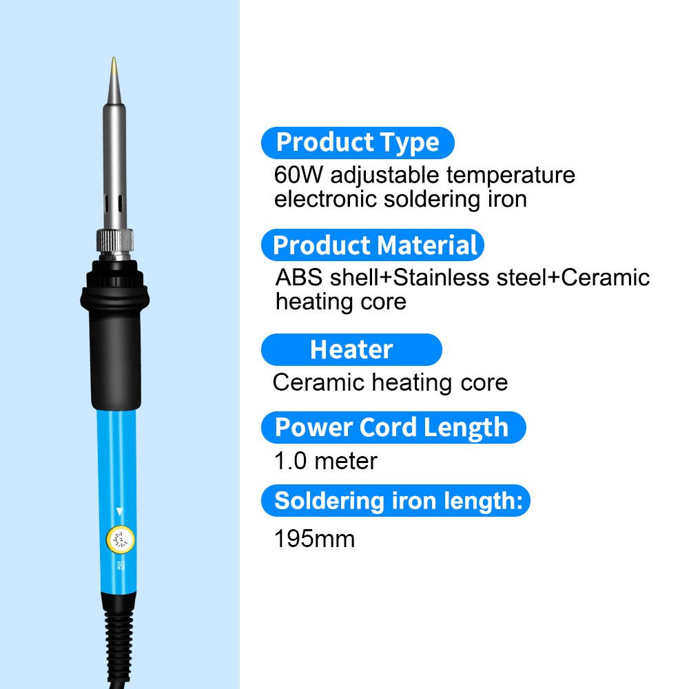 392~842 Fahrenheit Degree Temperature Adjustment Heat up Qiuckly 60W Electronic Solder Iron Soldering Tool for Soldering