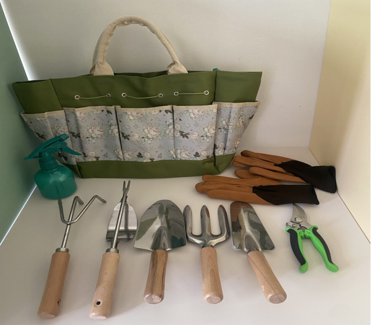 Garden Tool Set 9-Piece Stainless Steel Wooden Handle Multi-Use Durable Flower Planting Shovel Weeding Tool Kit Wholesale