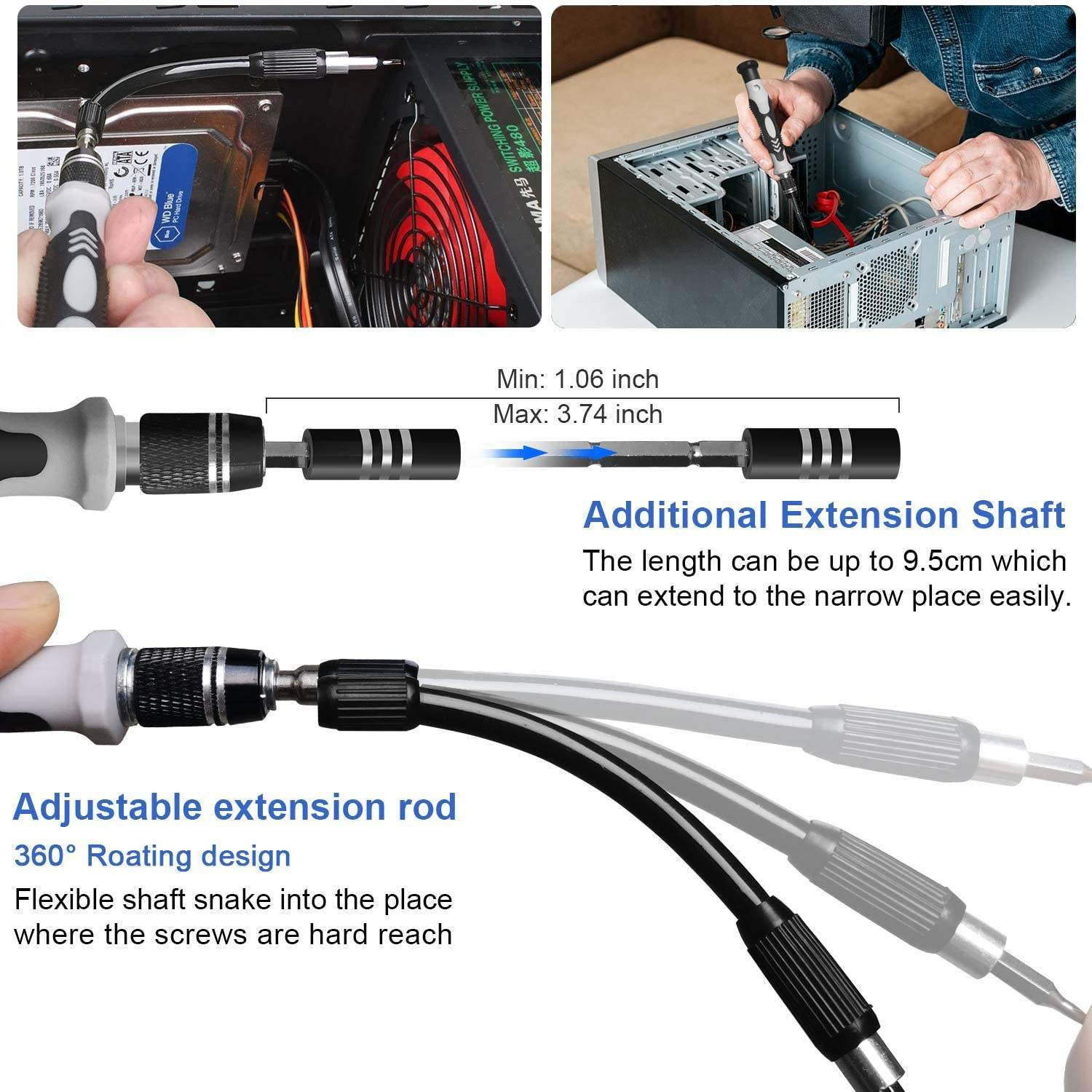150pcs OEM Steel Electronic Screwdriver Set Compatible for Computers Laptops Phones Xbox PS4/PS5