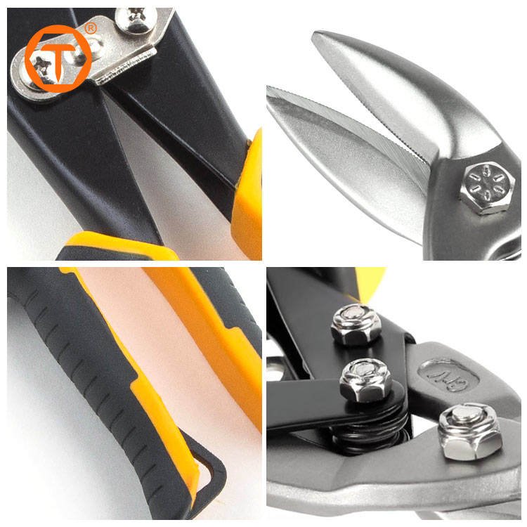Cheap Tools Steel Right Left Cut Handed Cutting Scissors Offset Metal Sidecut High Hardness Aviation Tin Snips