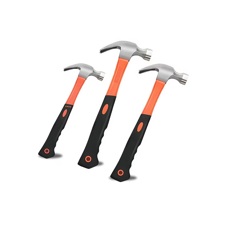 Customizable OEM Support Pure Steel Claw Hammer Forged with Plastic Coated Handle Dome Nail Hammer
