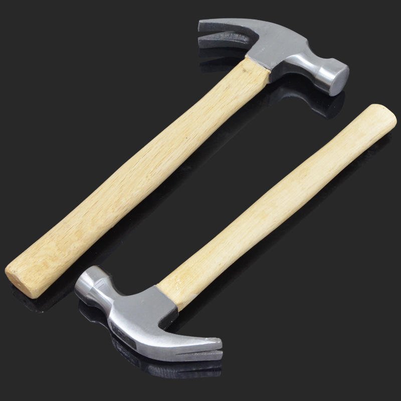 High Quality Forged Carbon Steel Wooden Handle American Type Claw Hammer