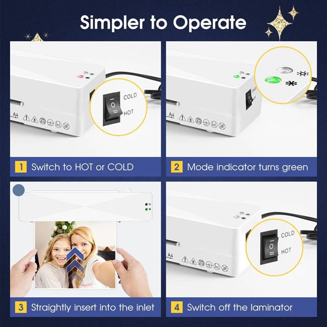 FNL001 Document A4 Laminator Photo Hot Laminating Machine Thermal Photo Laminator