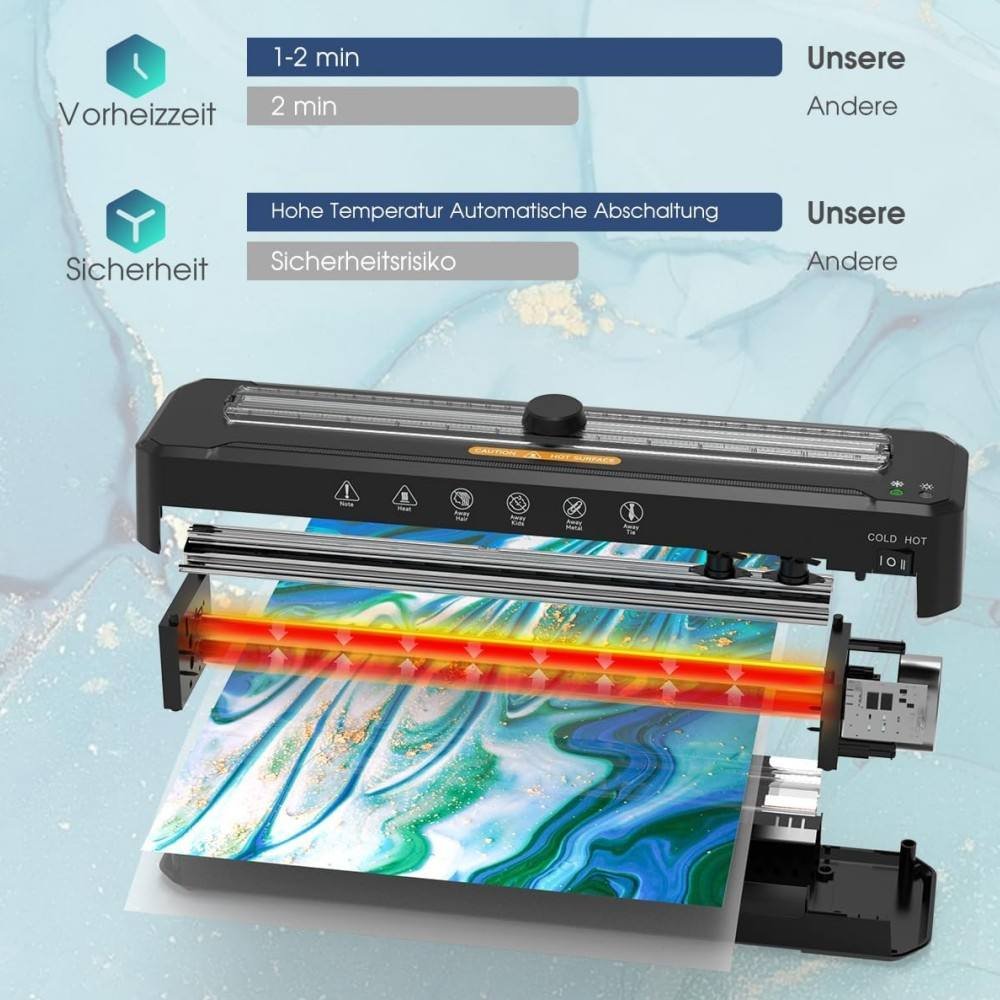 FNL007 Office School Desktop Automatic Thermal Cold Laminating 13 Inches A3 Paper Laminating Machine