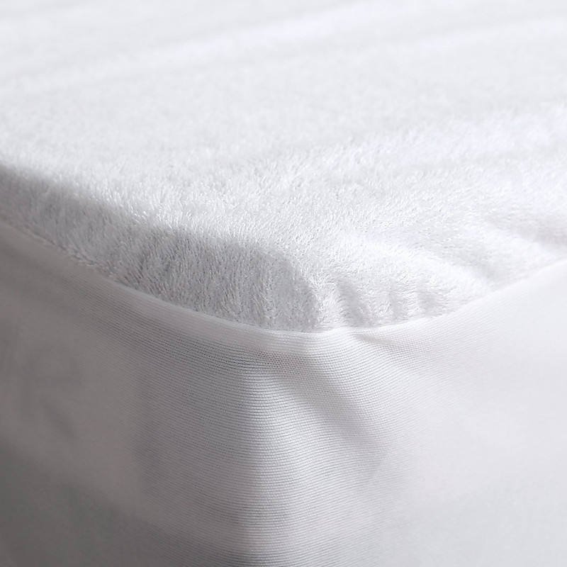 Hypoallergenic Full Twin Terry Fabric Waterproof Mattress Protector Cover Anti-Bacteria Air-permeable All-Season Home Hotel Use