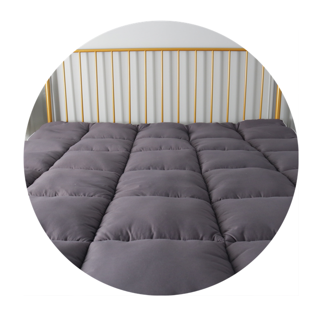 JUMIAO Dark Grey Ultra Soft Twin Bed Protection Pad 4-Sided Elastic Non-Slip Waterproof Anti-Dust Mite Air-Permeable Quilted