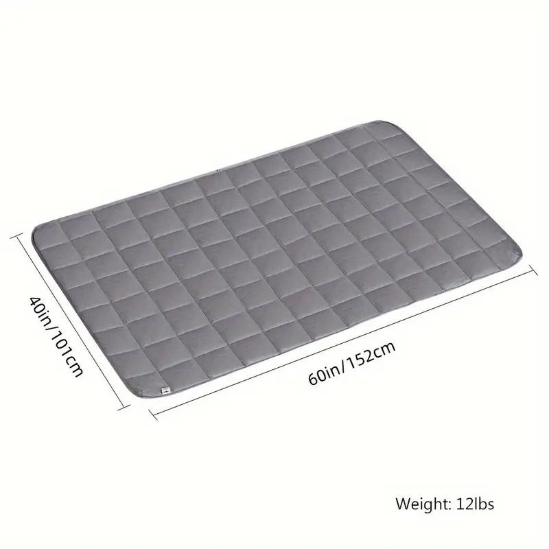 Custom Heavy Grey Cotton 15lbs Weighted Blanket for Adults with Autism Eco-Friendly Woven Fabric Wearable for Home Use