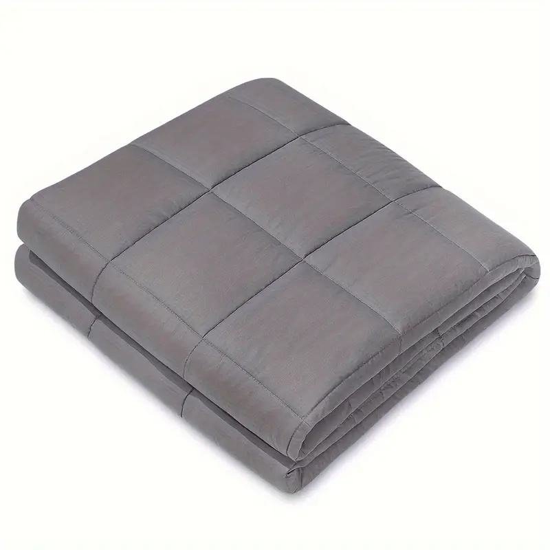 Custom Heavy Grey Cotton 15lbs Weighted Blanket for Adults with Autism Eco-Friendly Woven Fabric Wearable for Home Use