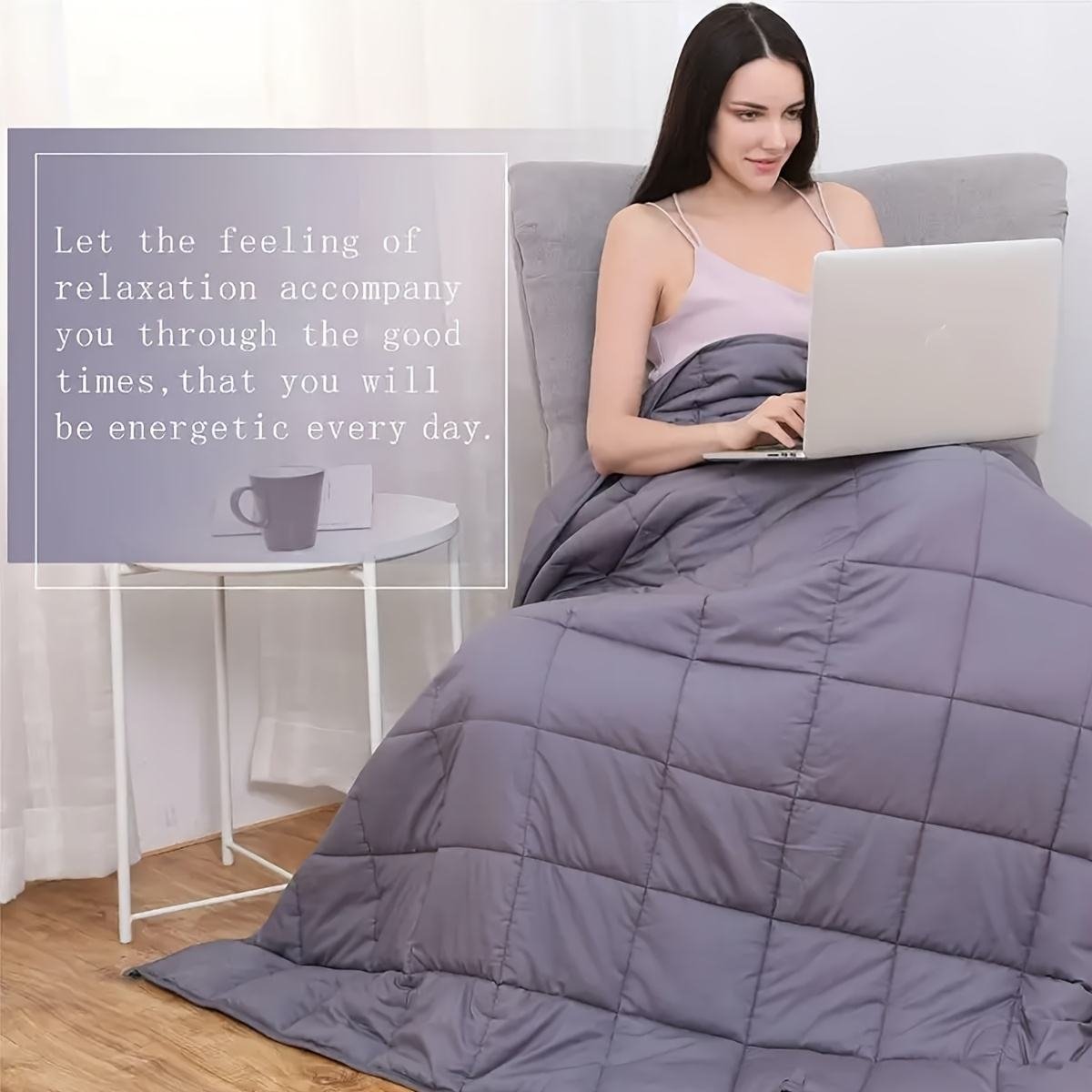 Chinese Manufacture High Quality Quilted Weighted Blanket for Autism Customized Size Pattern Fabric Heavy Weighted Blanket