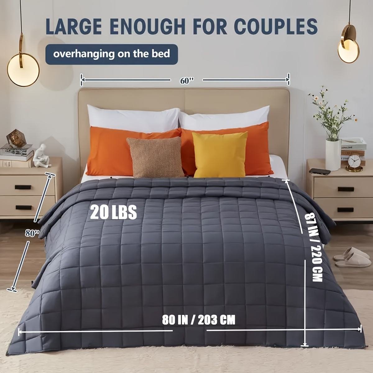 Chinese Manufacture High Quality Quilted Weighted Blanket for Autism Customized Size Pattern Fabric Heavy Weighted Blanket