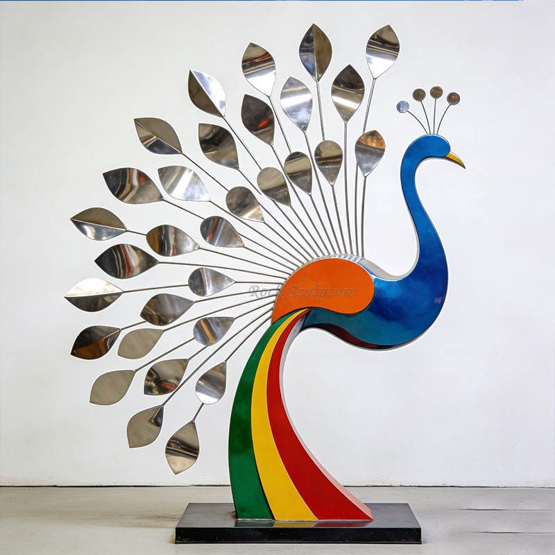 Outdoor Garden Customized Polishing Stainless Steel Deer Elk Sculpture Geometric Animal Statue Decorative Metal Crafts