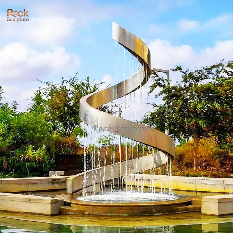 Outdoor Custom Metal Crafts Hands to Heart Statue Stainless Steel Mirror Garden Decoration Water Landscape Sculpture