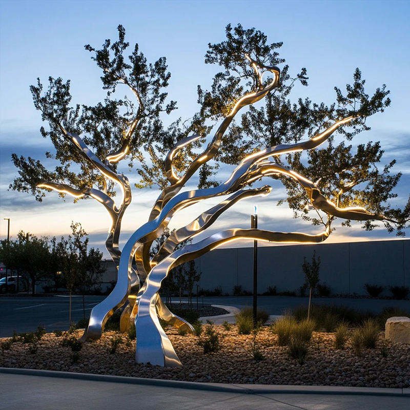 Custom Modern Artistic Stainless Steel Abstract Sculpture High Polished for Outdoor Hotel and Garden Decoration