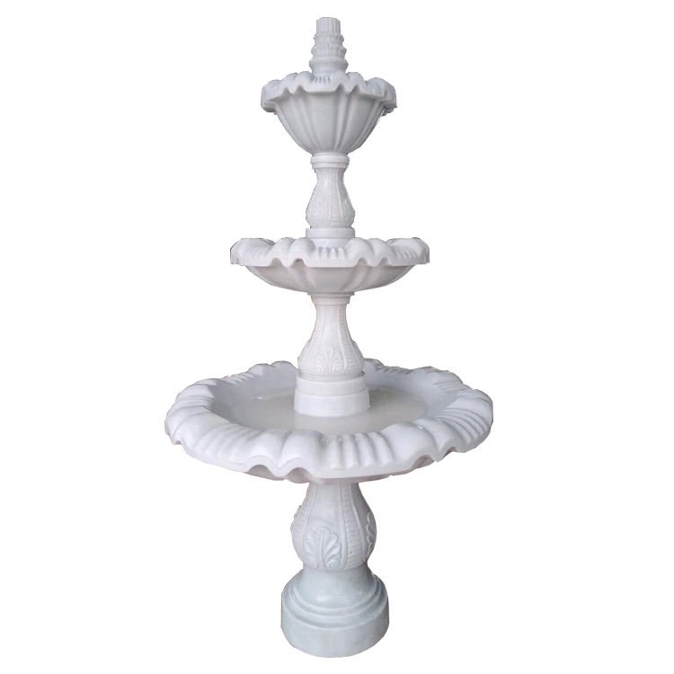 35 Years Experience Factory Custom Wholesale Garden Marble Water Fountain Carving White Marble Fountain Outdoor for Sale
