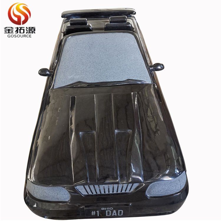 35 Years Experience Factory Custom Wholesale Life Size Car Sculpture Black Granite Car Stone Statue Tombstone