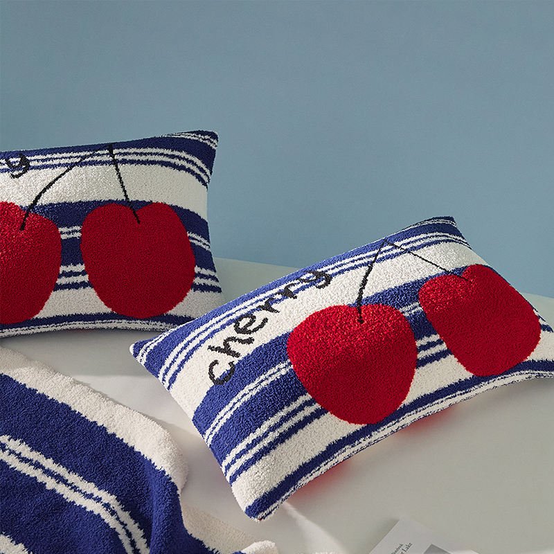OEKO Festival Red Cherry Cushion Car Sofa Pillow Bedroom Bed Large Cushion