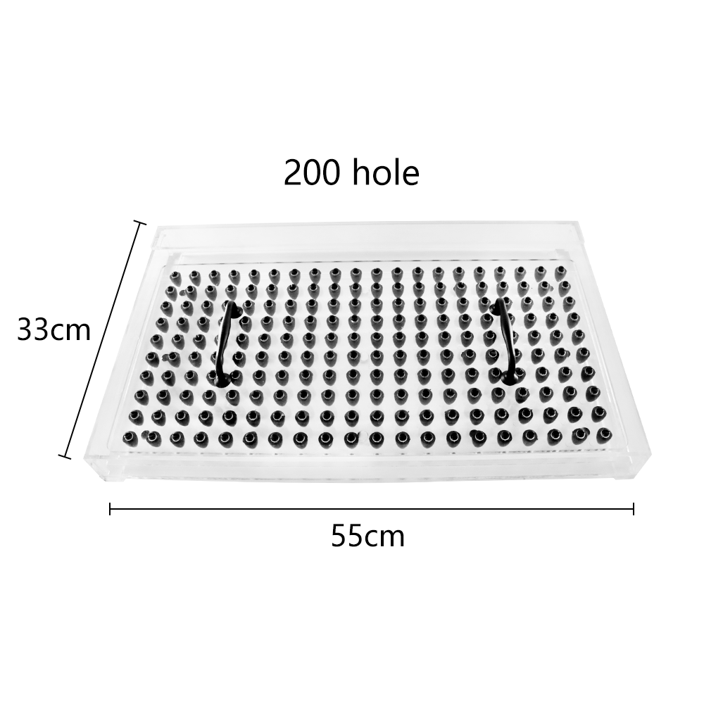 200 Holes Acrylic Manual Seeder Lightweight Plastic Seed Sowing Tool for Seedling