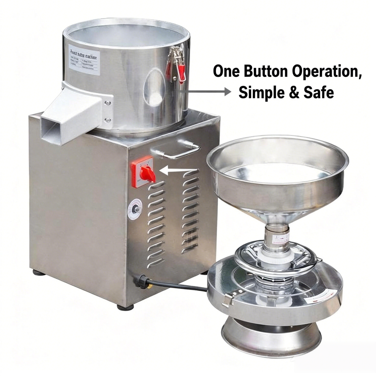 Industrial Auto Stainless Peanut Sesame Almond Butter Maker Commercial Food Equipment