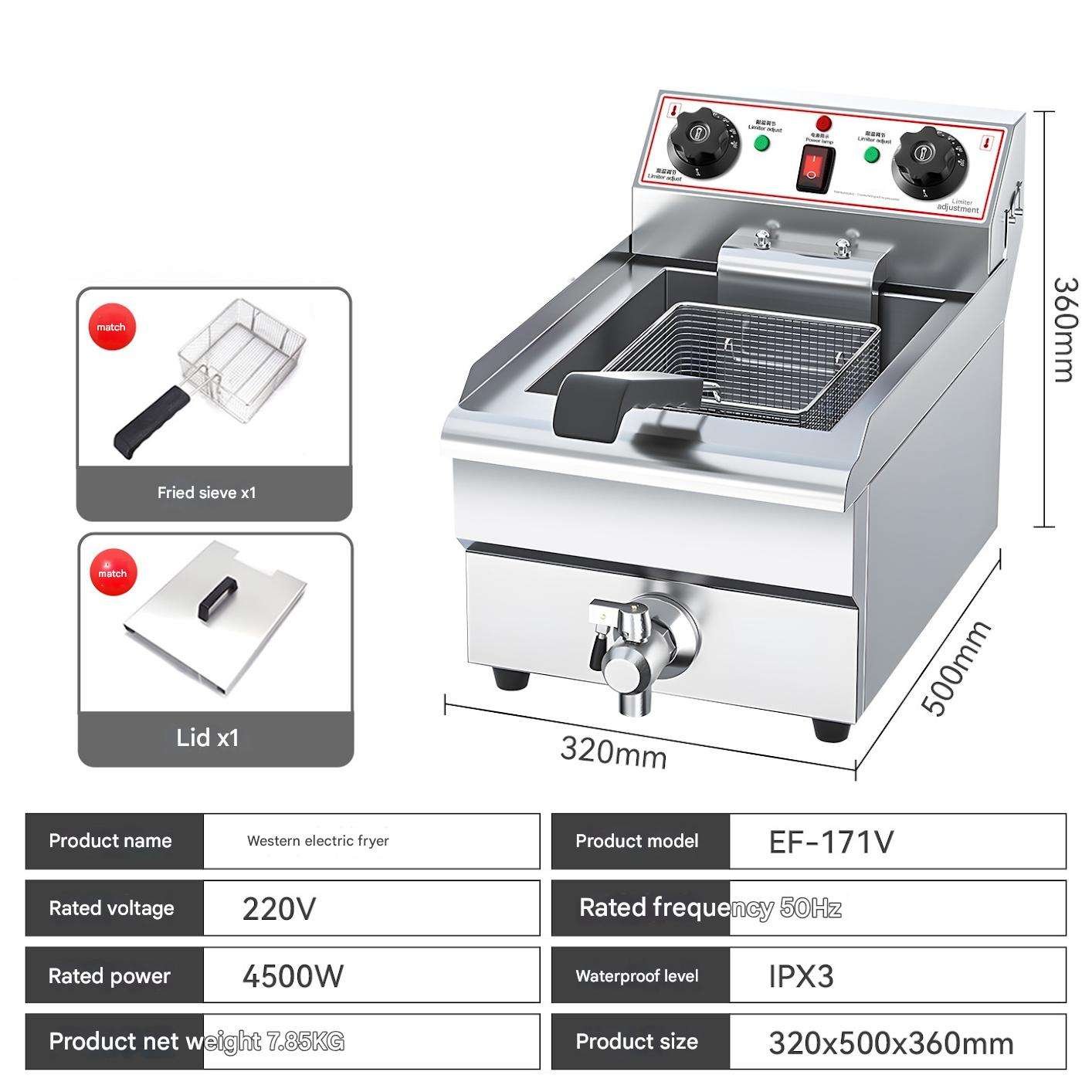 Electric Donut Fryer Machine Commercial Countertop Automatic Doughnut Fryer for Bakery Donut Shop