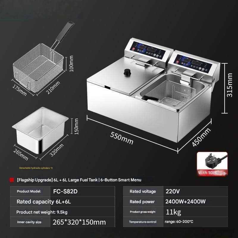 Electric Donut Fryer Machine Commercial Countertop Automatic Doughnut Fryer for Bakery Donut Shop