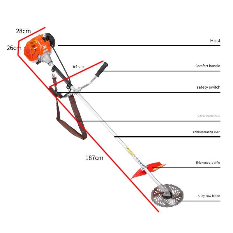 Promotion 45CC Two-Stroke Double-Shoulder Side-Mounted Brush Cutter Lawn Mower Professional Grade for DIY Garden Use
