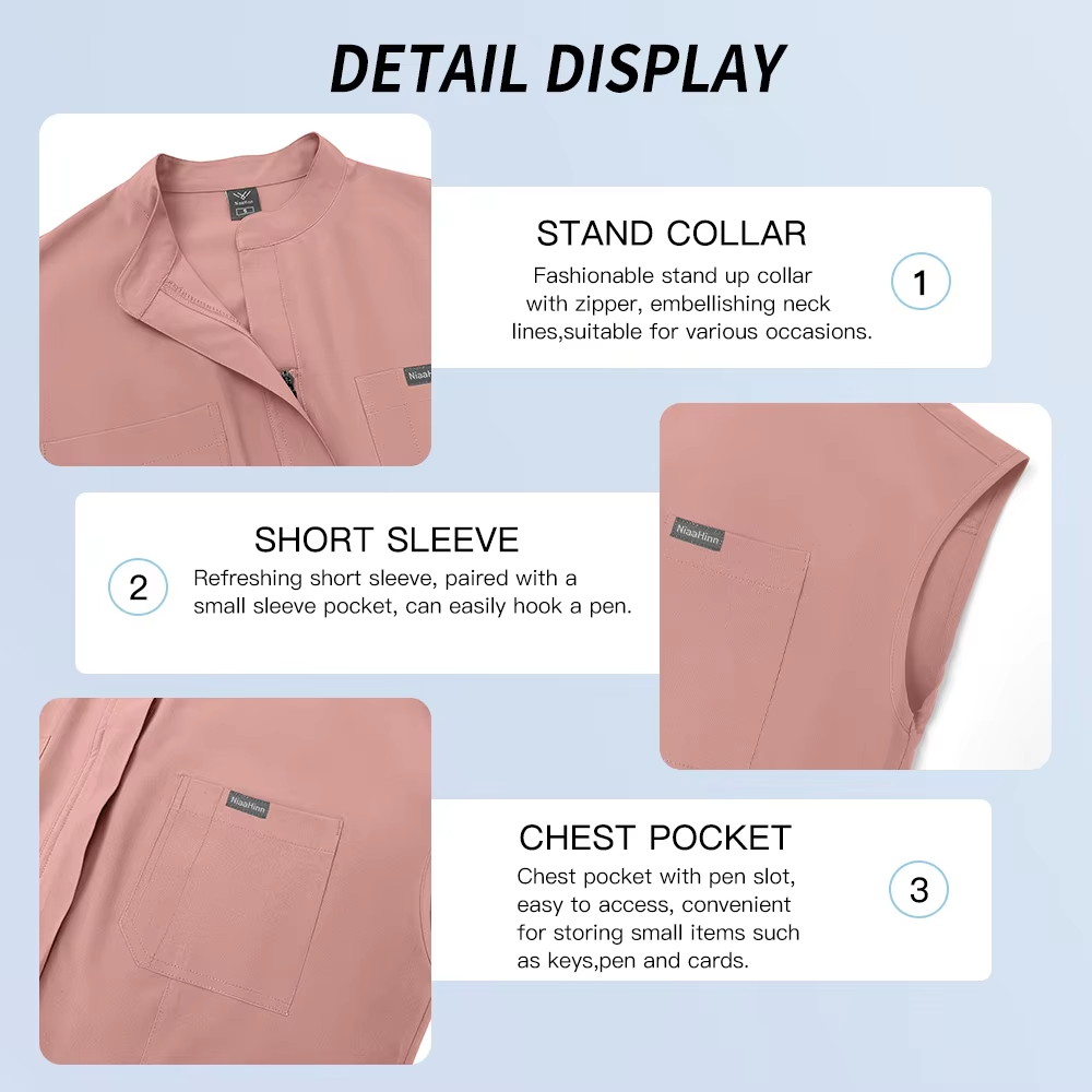 New Beauty SPA Uniform High Durable Nurse Uniform Medical Dental Overalls Nursing Scrubs Jumpsuits Women Surgical Gown Wholesale