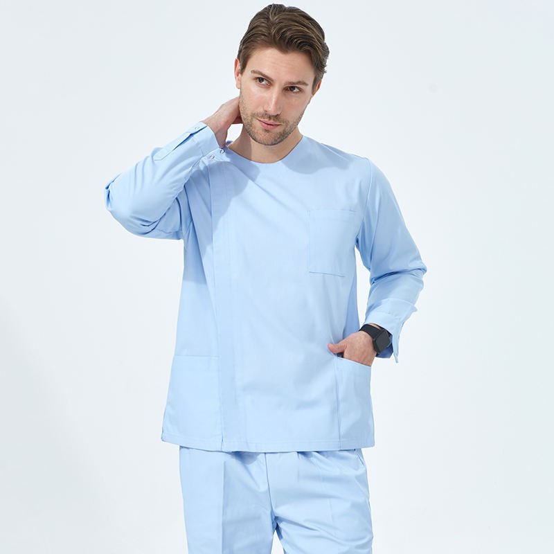 2026 Nurse Scrub Clothing Care Center Scrub Uniform Sets Round Neckline Cotton Polyester Medical Outfits
