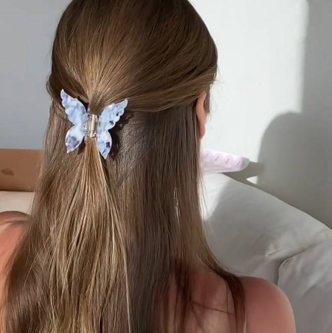 Fashion Trend Butterfly Design 6.5CM Acetate Hair Claw Head Clips Hair Jewelry Accessories Women Girls Hair Claws