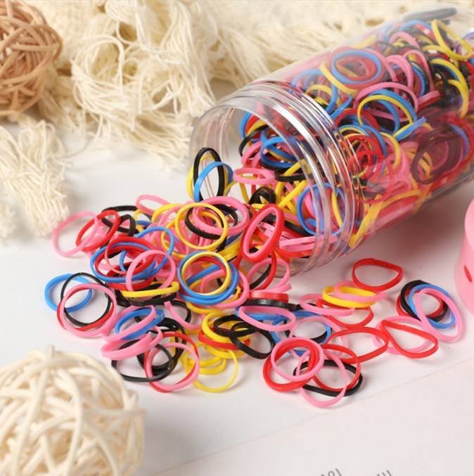 Wholesale Children's Colored Disposable Rubber Bands Baby Hair Ropes Mini Elastic Rubber Bands