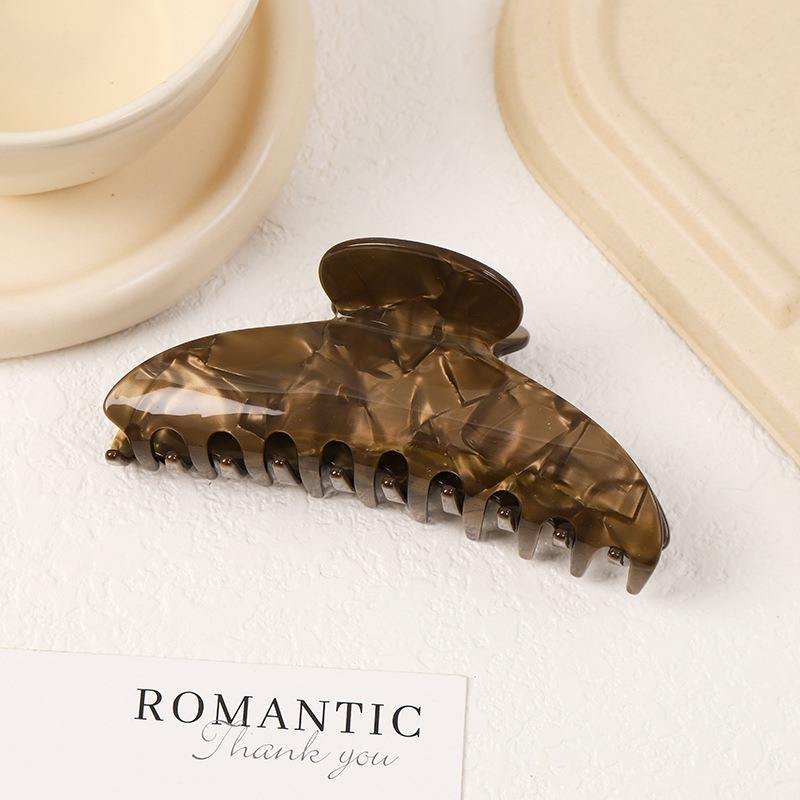 New Fashion French Wood Texture Large Hair Claws Clip for Women Girl Vintage Stylish Acetate Hair Clamp Clip Accessories Jewelry