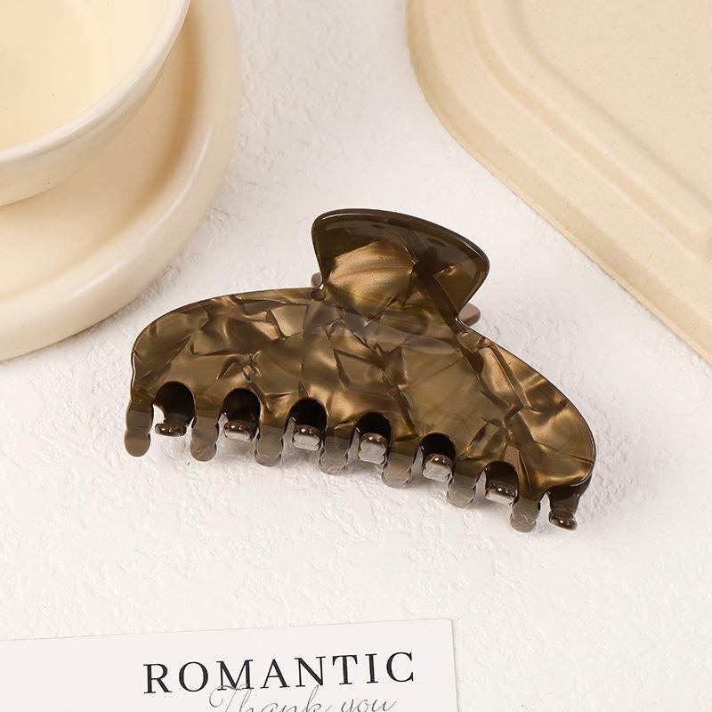 New Fashion French Wood Texture Large Hair Claws Clip for Women Girl Vintage Stylish Acetate Hair Clamp Clip Accessories Jewelry