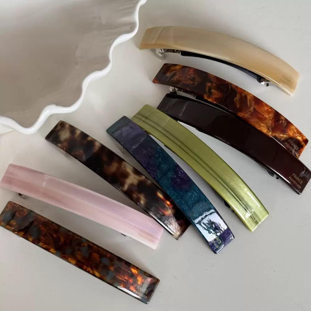 Acetate French Romantic Back of HeadSpring Clip Versatile One Bar Hair Clip