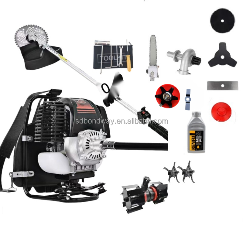 Long Pole Gasoline Lawn Mower with Metal Hedge Trimmer and Grass Cutter Machine Brush Cutters