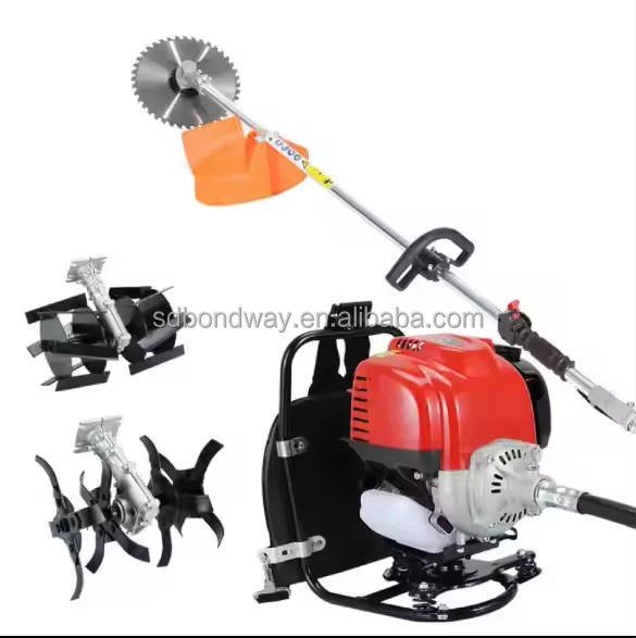 Long Pole Gasoline Lawn Mower with Metal Hedge Trimmer and Grass Cutter Machine Brush Cutters