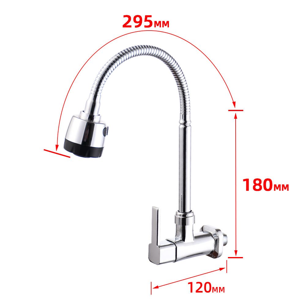 Cheap Price Wholesale Chrome Plated Wall Mounting Single Cold Water Taps Sink Kitchen Faucet Factory