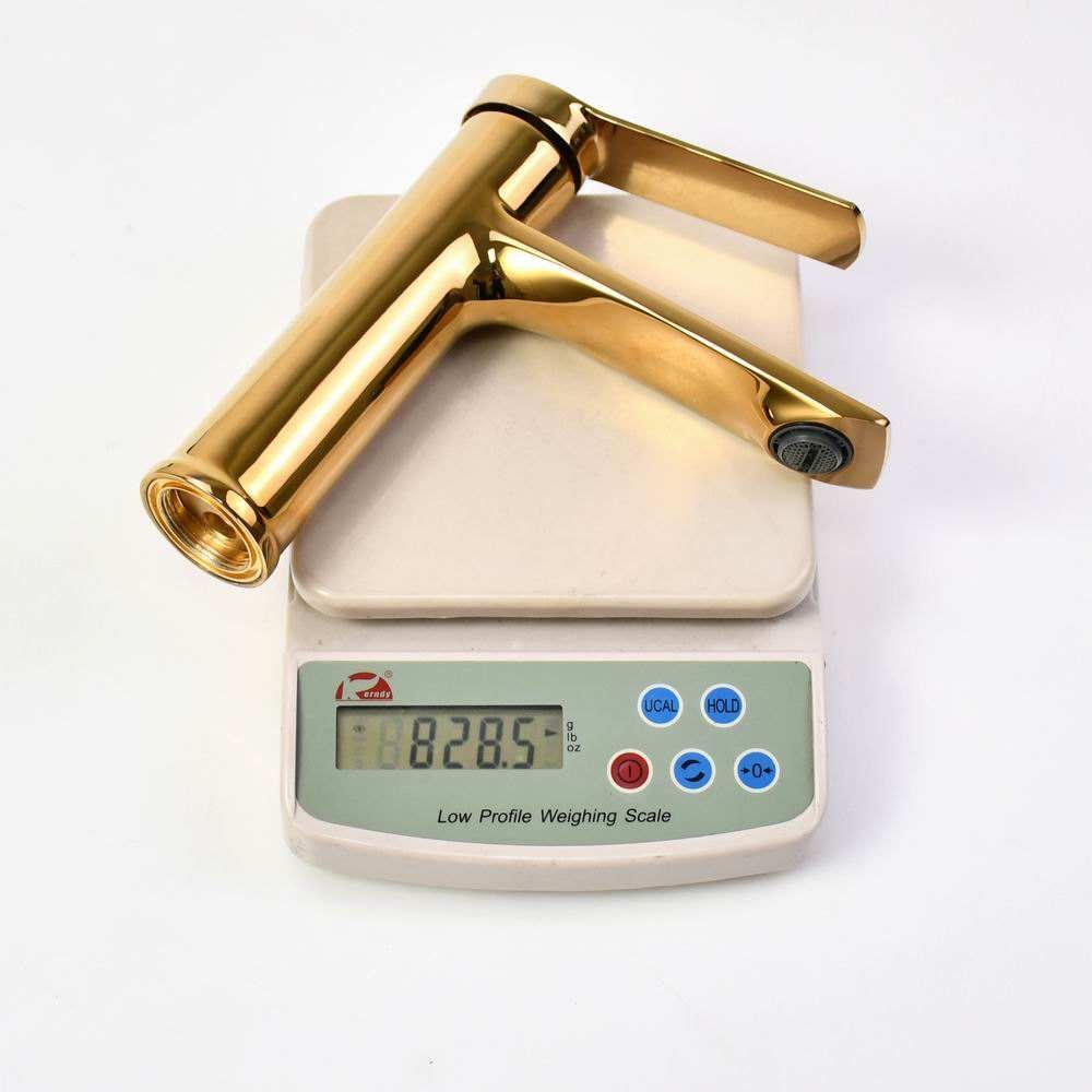 Custom Sink Basin Faucet Mixer Gold Wash Modern Design Zinc Alloy White Water Tap Bathroom
