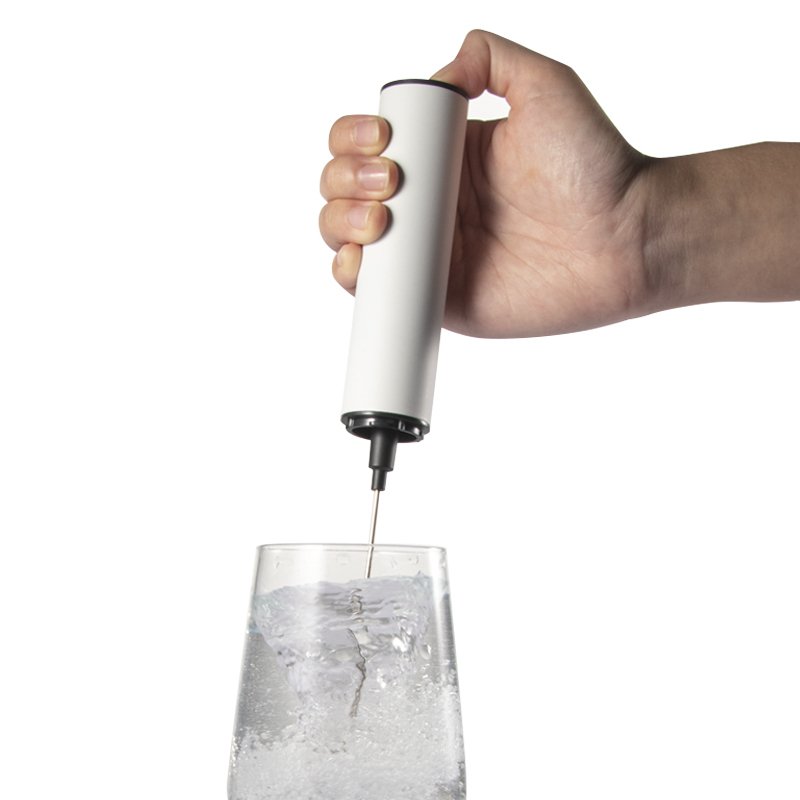 RL-1501D Rechargeable Milk Frother Portable Foam Maker White Coffee Tool Automatic 2-Speed Stainless Steel