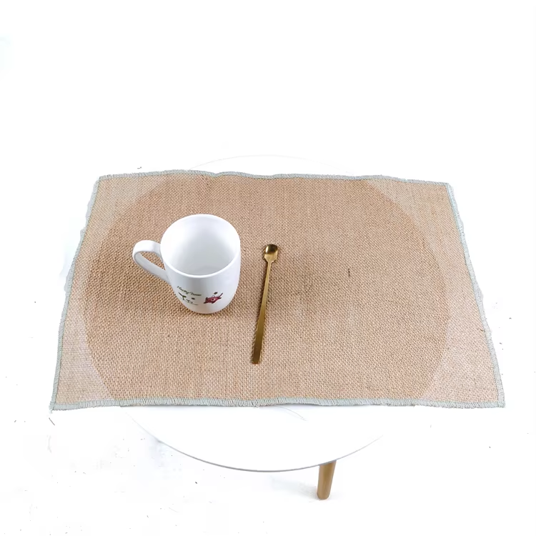Hot Selling Jute Placemats Rectangle Reusable Table Mats Jute Burlap Placemats Rustic Natural Handcrafted Farmhouse Placemats