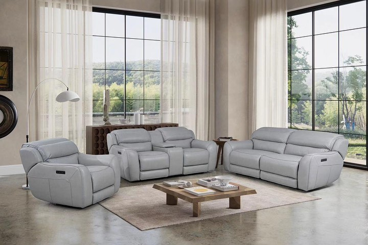 JS Relax Chair Reclining Adjustable Headrest Reading Light Power Sofa Set Living Room Furniture Function Sofa