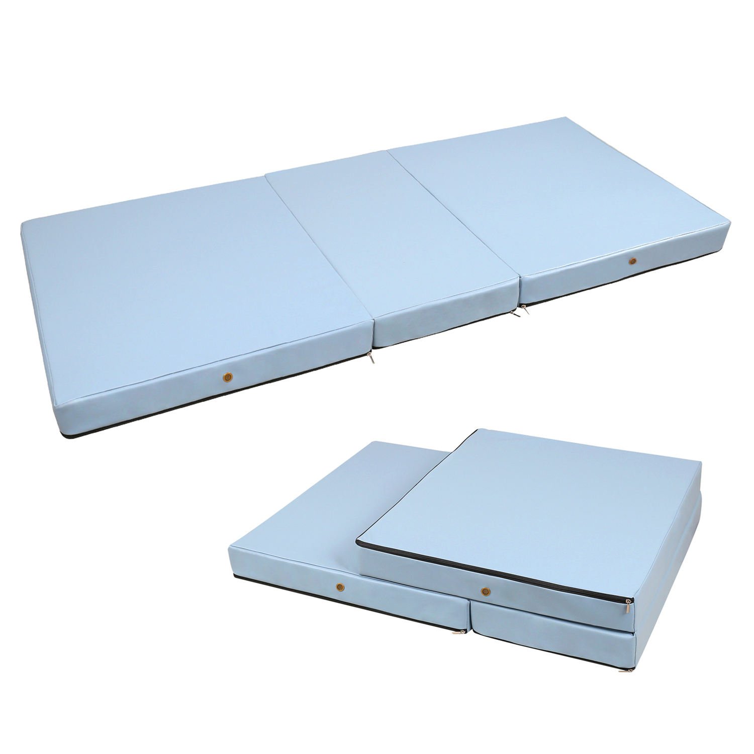 Trifold Memory Foam Orthopedic Mattress Foldable Removable Cover Non-Slip Bottom Modern Design Home Bedroom Mattress
