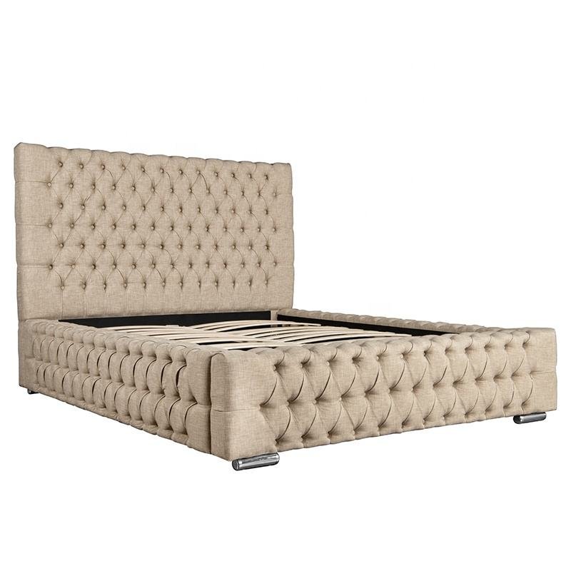 Willsoon Queen Size Velvet Storage Bed Gas Lift Tufted Feature Modern Design Soft Upholstered Wooden Panel Style MDF Wood Fabric