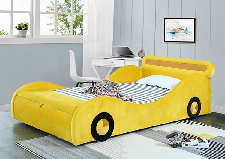 Willsoon Modern Stylish Design Car Styling Synthetic Leather Children's Bed Size and Color for Choose Available Bed Frame