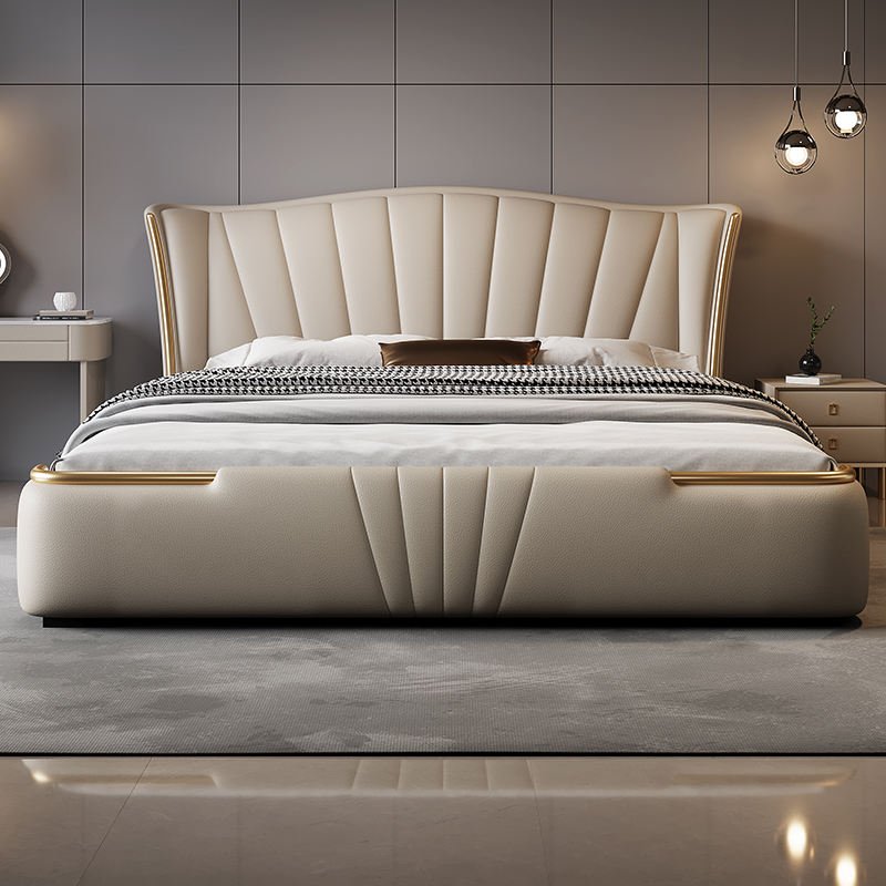 Hot Sale Popular Modern Luxury Bedroom Furniture Set Beds King Size Queen Double Leather Soft Beds for Home Bed Room Hotel